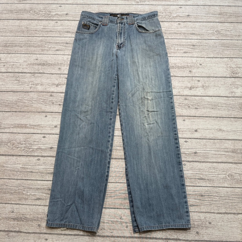 Y2K Point Zero Jeans Men's 32 Blue Denim Baggy Straight Leg Skater Streetwear